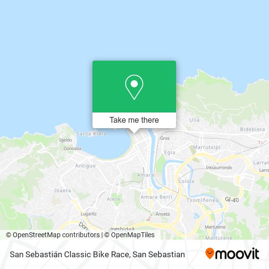 San Sebastián Classic Bike Race map