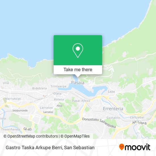 mapa Gastro Taska Arkupe Berri