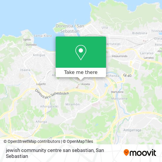 jewish community centre san sebastian map