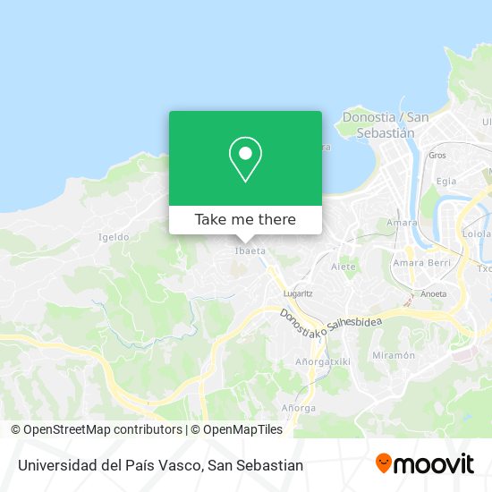 Universidad del País Vasco map