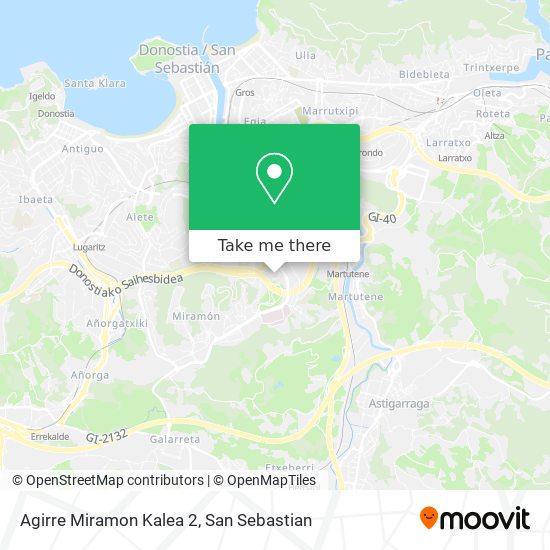 Agirre Miramon Kalea 2 map