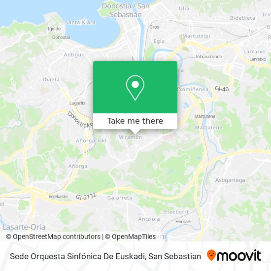 mapa Sede Orquesta Sinfónica De Euskadi