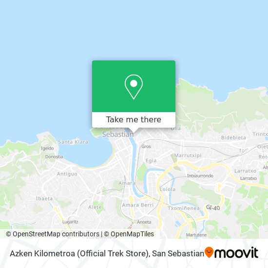 mapa Azken Kilometroa (Official Trek Store)