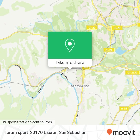 mapa forum sport, 20170 Usurbil