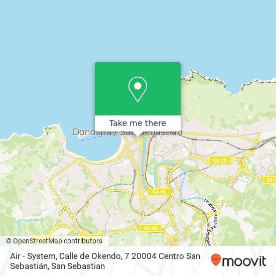 mapa Air - System, Calle de Okendo, 7 20004 Centro San Sebastián