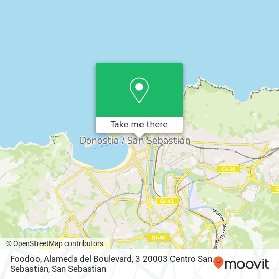 mapa Foodoo, Alameda del Boulevard, 3 20003 Centro San Sebastián