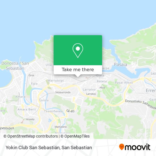 How to get to Yokin Club San Sebastián in Donostia-San Sebastián by Bus or  Train?