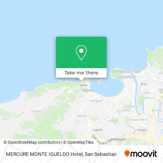 MERCURE MONTE IGUELDO Hotel map