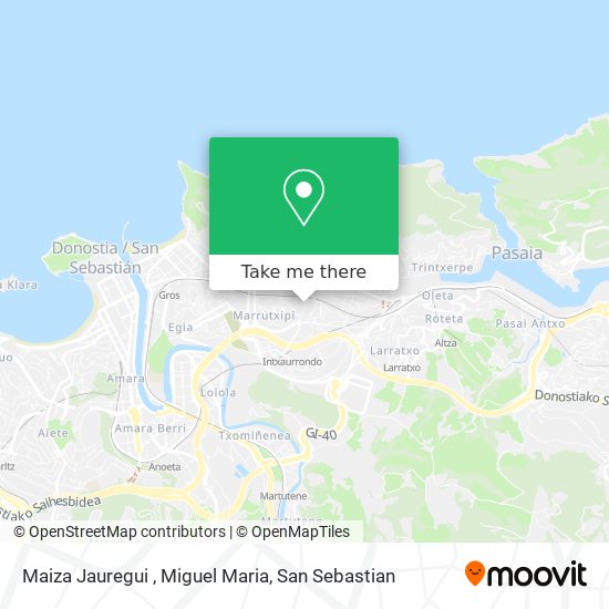 Maiza Jauregui , Miguel Maria map