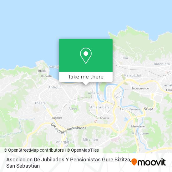 Asociacion De Jubilados Y Pensionistas Gure Bizitza map