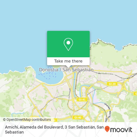 mapa Amichi, Alameda del Boulevard, 3 San Sebastián