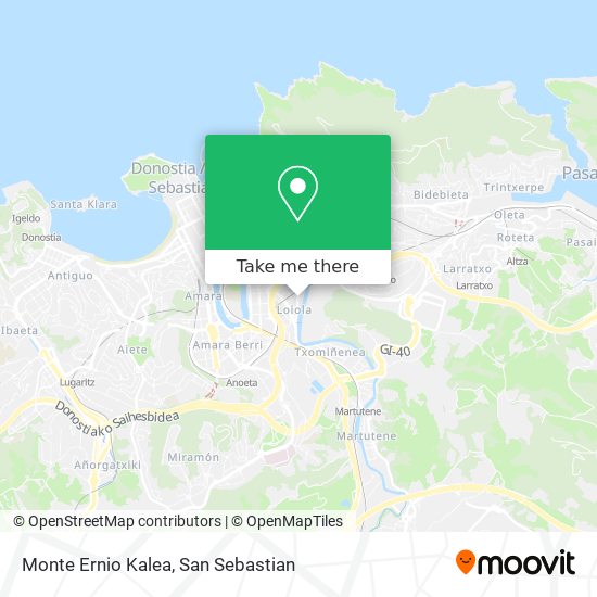 Monte Ernio Kalea map