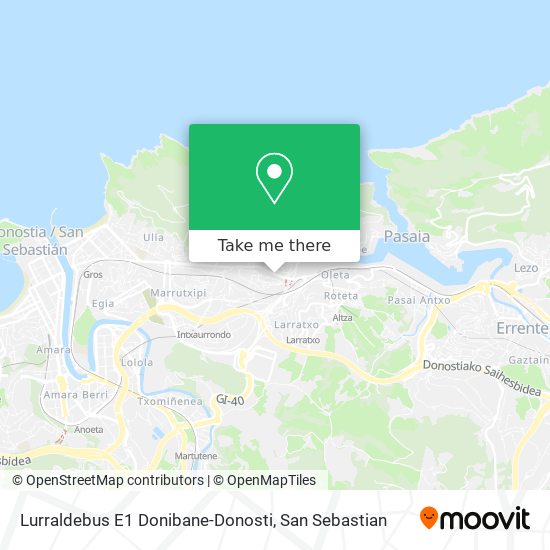 mapa Lurraldebus E1 Donibane-Donosti