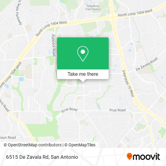 Mapa de 6515 De Zavala Rd
