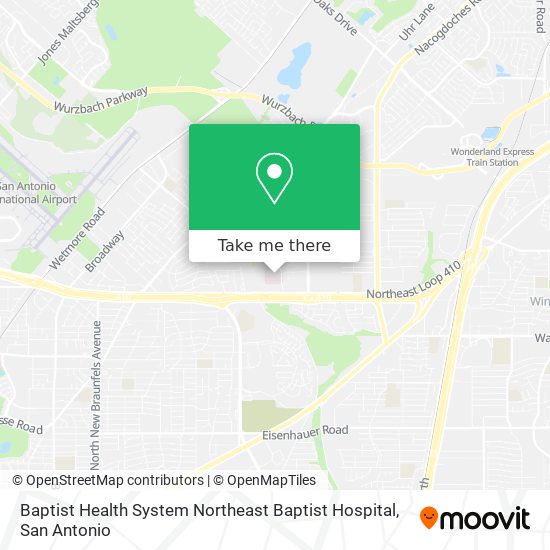 Baptist Health System Northeast Baptist Hospital map