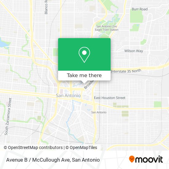 Avenue B / McCullough Ave map