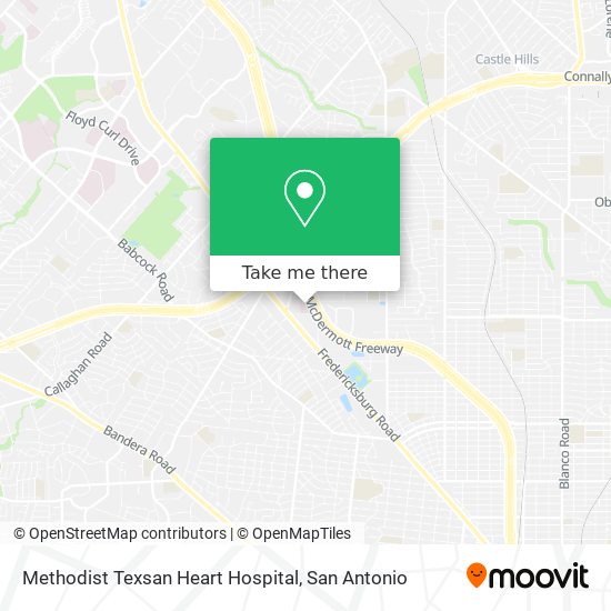 Mapa de Methodist Texsan Heart Hospital