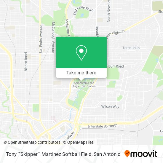 Mapa de Tony ""Skipper"" Martinez Softball Field