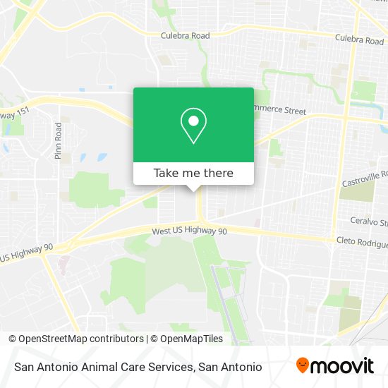 San Antonio Animal Care Services map