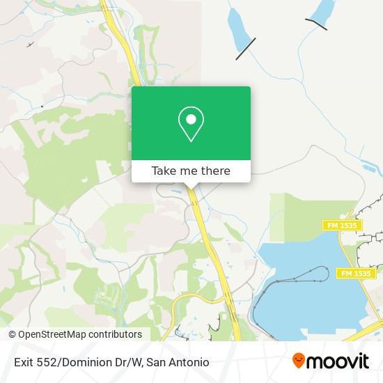 Mapa de Exit 552/Dominion Dr/W