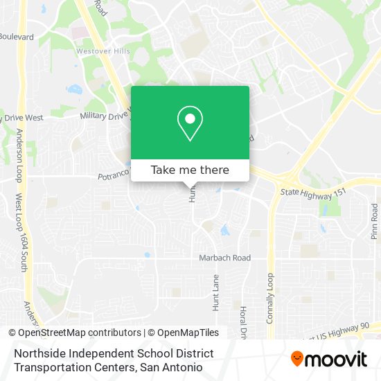 Northside Independent School District Transportation Centers map