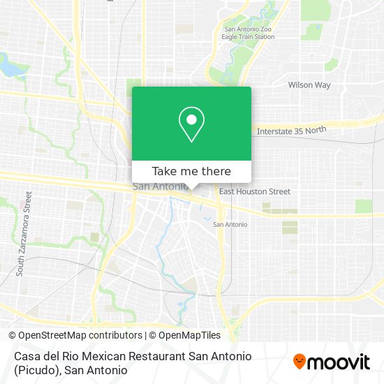 Mapa de Casa del Rio Mexican Restaurant San Antonio (Picudo)