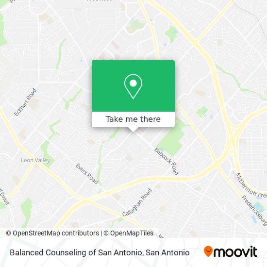 Balanced Counseling of San Antonio map