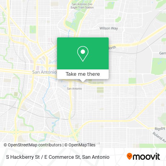 S Hackberry St / E Commerce St map