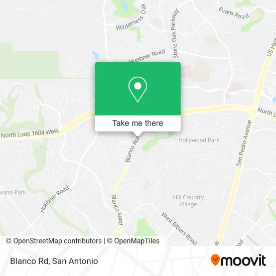 Blanco Rd map