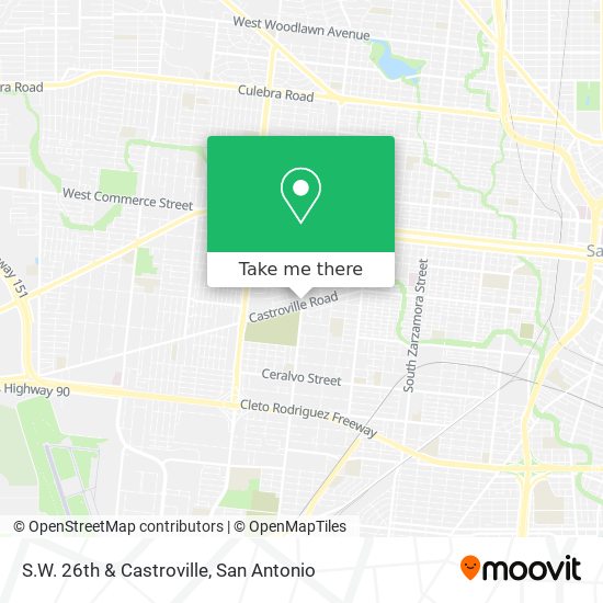 S.W. 26th & Castroville map