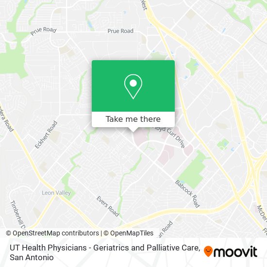 UT Health Physicians - Geriatrics and Palliative Care map