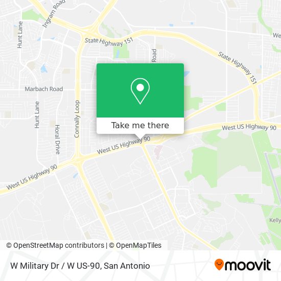 W Military Dr / W US-90 map