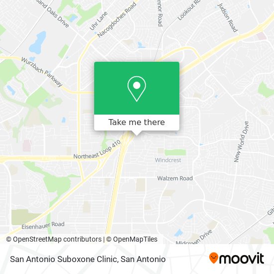 Mapa de San Antonio Suboxone Clinic