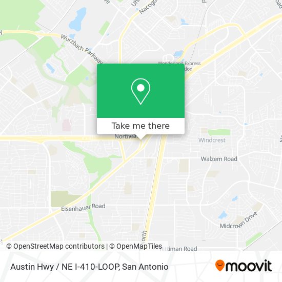 Austin Hwy / NE I-410-LOOP map