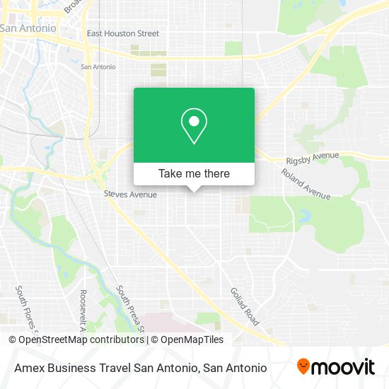 Mapa de Amex Business Travel San Antonio