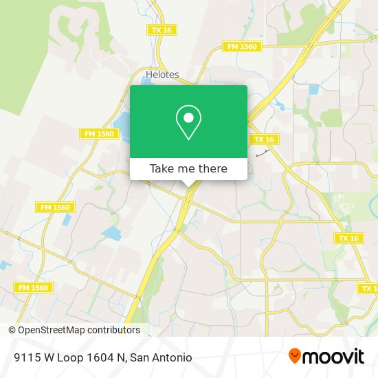 Mapa de 9115 W Loop 1604 N