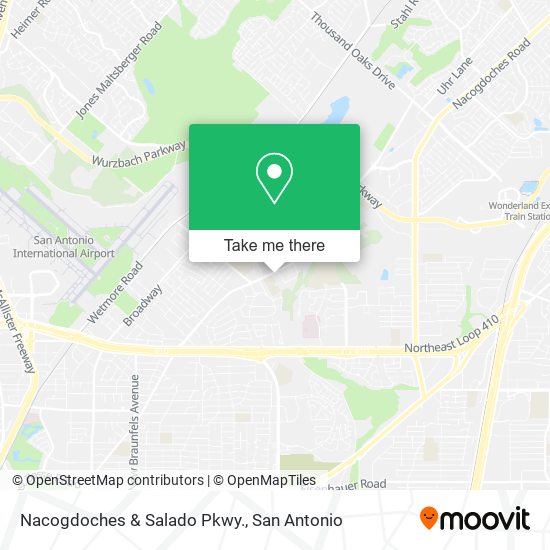 Nacogdoches & Salado Pkwy. map