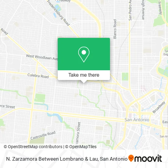 N. Zarzamora Between Lombrano & Lau map