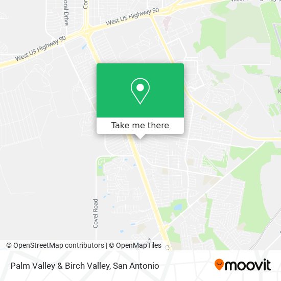 Palm Valley & Birch Valley map