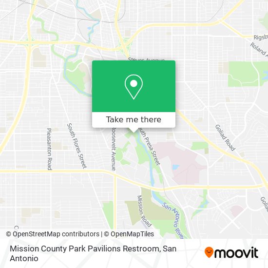 Mission County Park Pavilions Restroom map