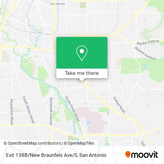 Mapa de Exit 138B/New Braunfels Ave/S