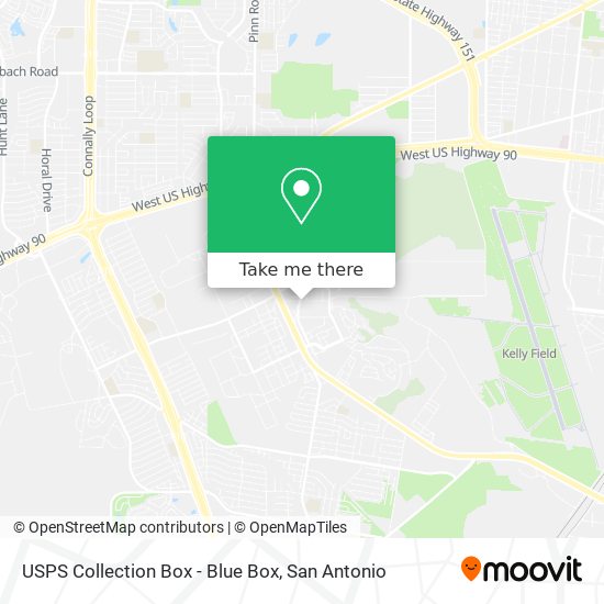 Mapa de USPS Collection Box - Blue Box
