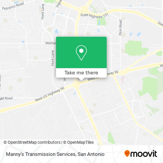 Manny's Transmission Services map