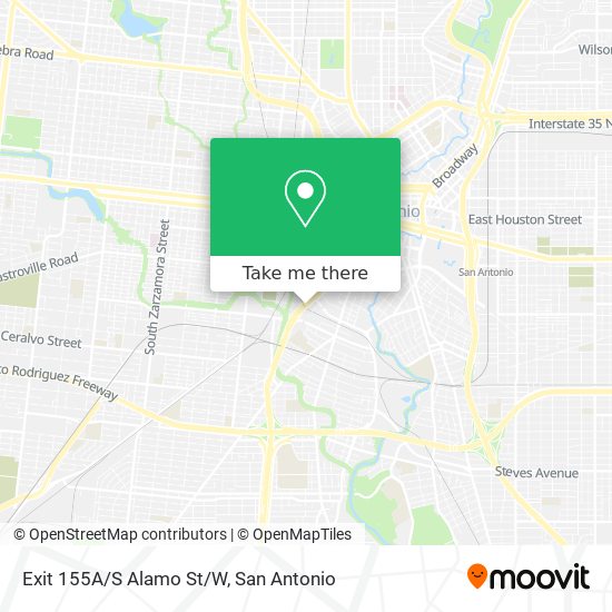 Mapa de Exit 155A/S Alamo St/W