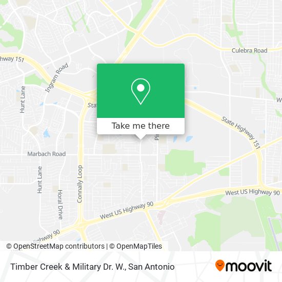 Mapa de Timber Creek & Military Dr. W.