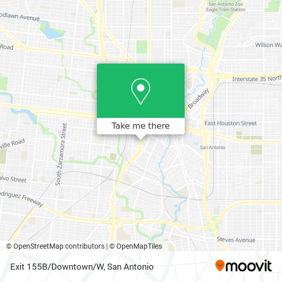 Exit 155B/Downtown/W map