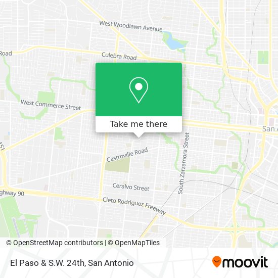 Mapa de El Paso & S.W. 24th