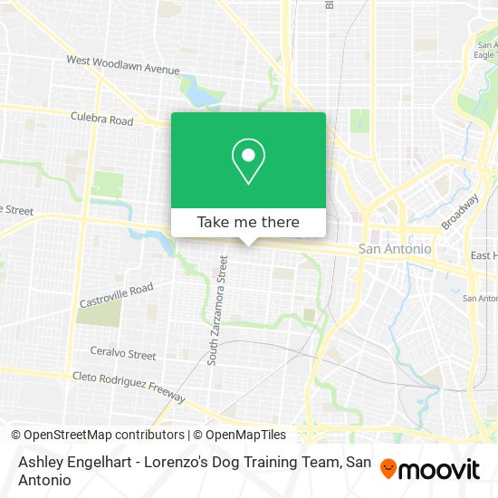 Ashley Engelhart - Lorenzo's Dog Training Team map