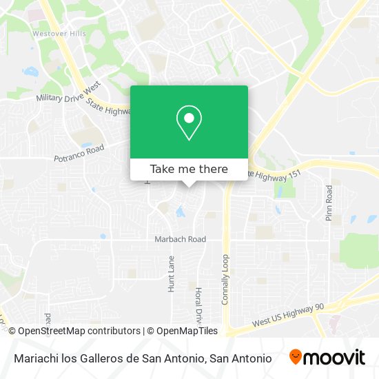 Mapa de Mariachi los Galleros de San Antonio