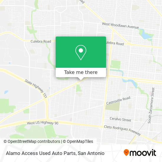 Alamo Access Used Auto Parts map